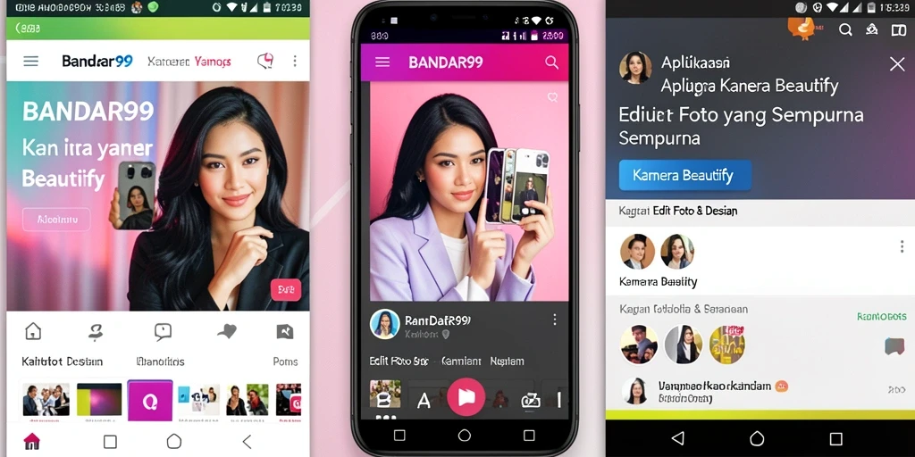 Tampilan antarmuka aplikasi BANDAR99 untuk pengeditan foto yang menakjubkan.
