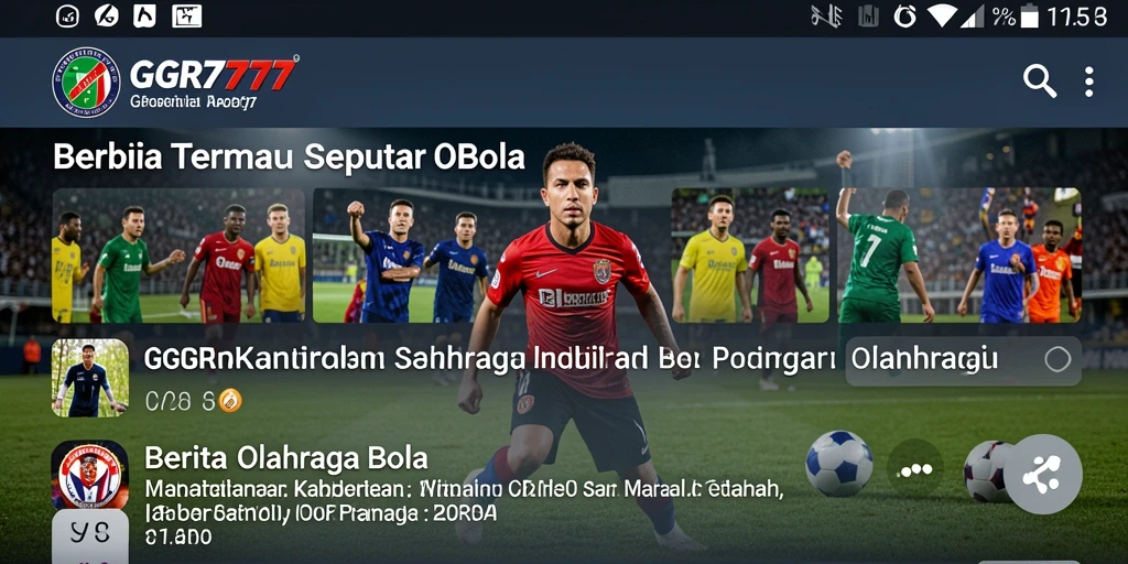 Tampilan antarmuka GGR7777 dengan informasi Olahraga Bola yang menarik.
