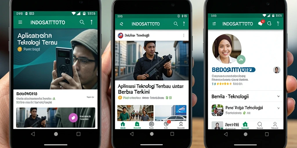 Tampilan antarmuka aplikasi INDOSATTOTO yang modern dan informatif.