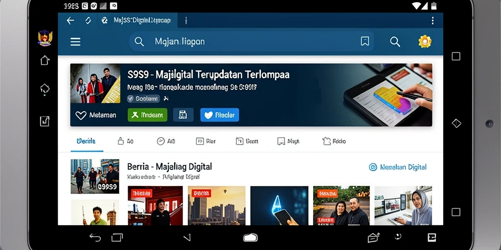 Antarmuka aplikasi S9S9 yang modern dan informatif.