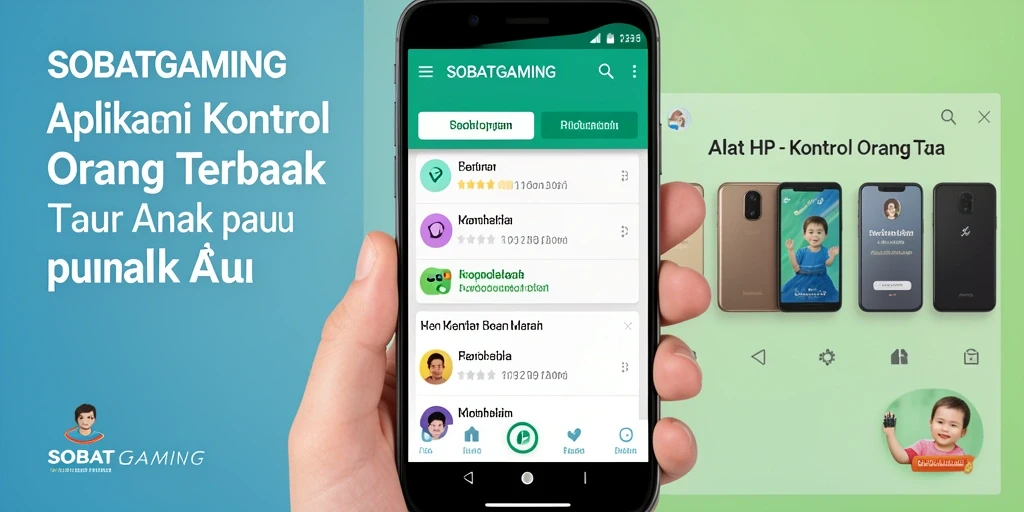Tampilan antarmuka kontrol orang tua yang sederhana dan efektif.