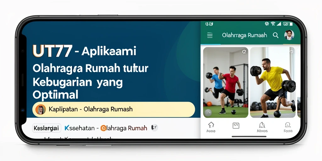 Tampilan antarmuka UT77 yang modern dan intuitif untuk olahraga rumah.