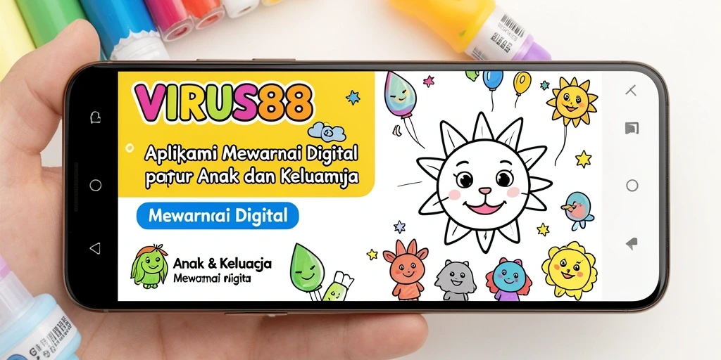 Tampilan antarmuka pengguna aplikasi Mewarnai Digital yang menarik.