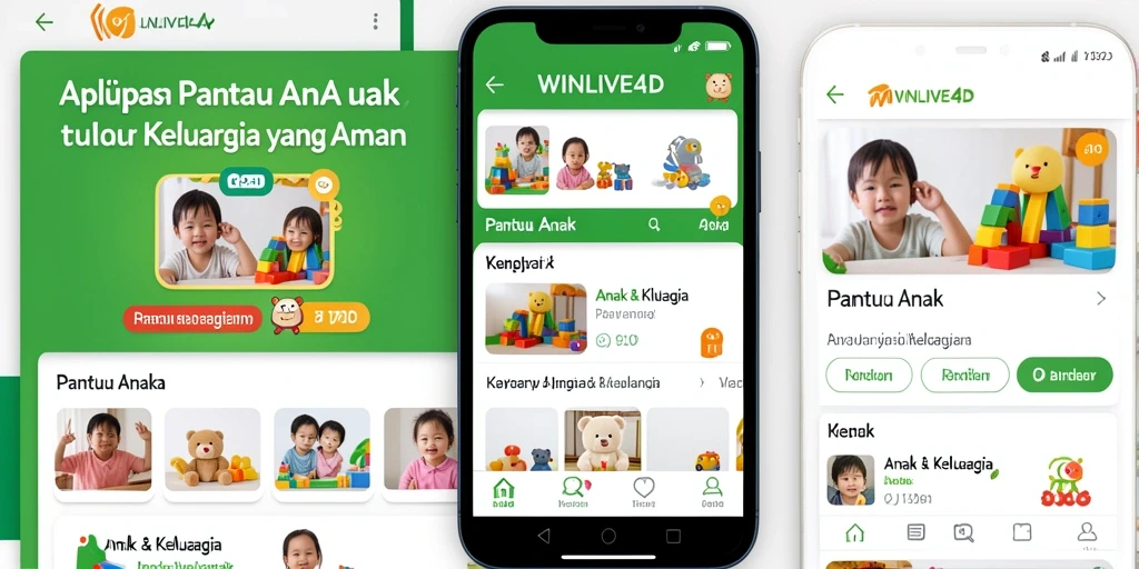 Antarmuka aplikasi WINLIVE4D yang ramah pengguna untuk Pantau Anak.