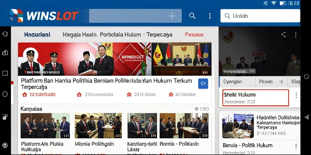 Antarmuka aplikasi WINSLOT yang informatif dan mudah digunakan.