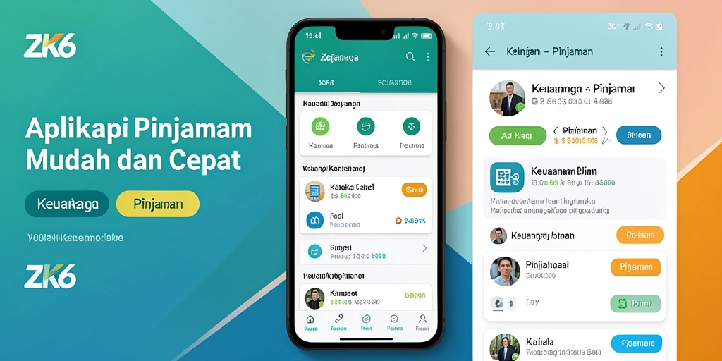 Tampilan antarmuka ZK6 yang mudah digunakan untuk pengajuan pinjaman.